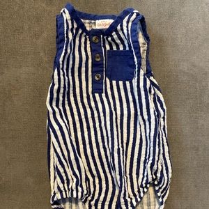 Never worn stretchy navy striped one piece